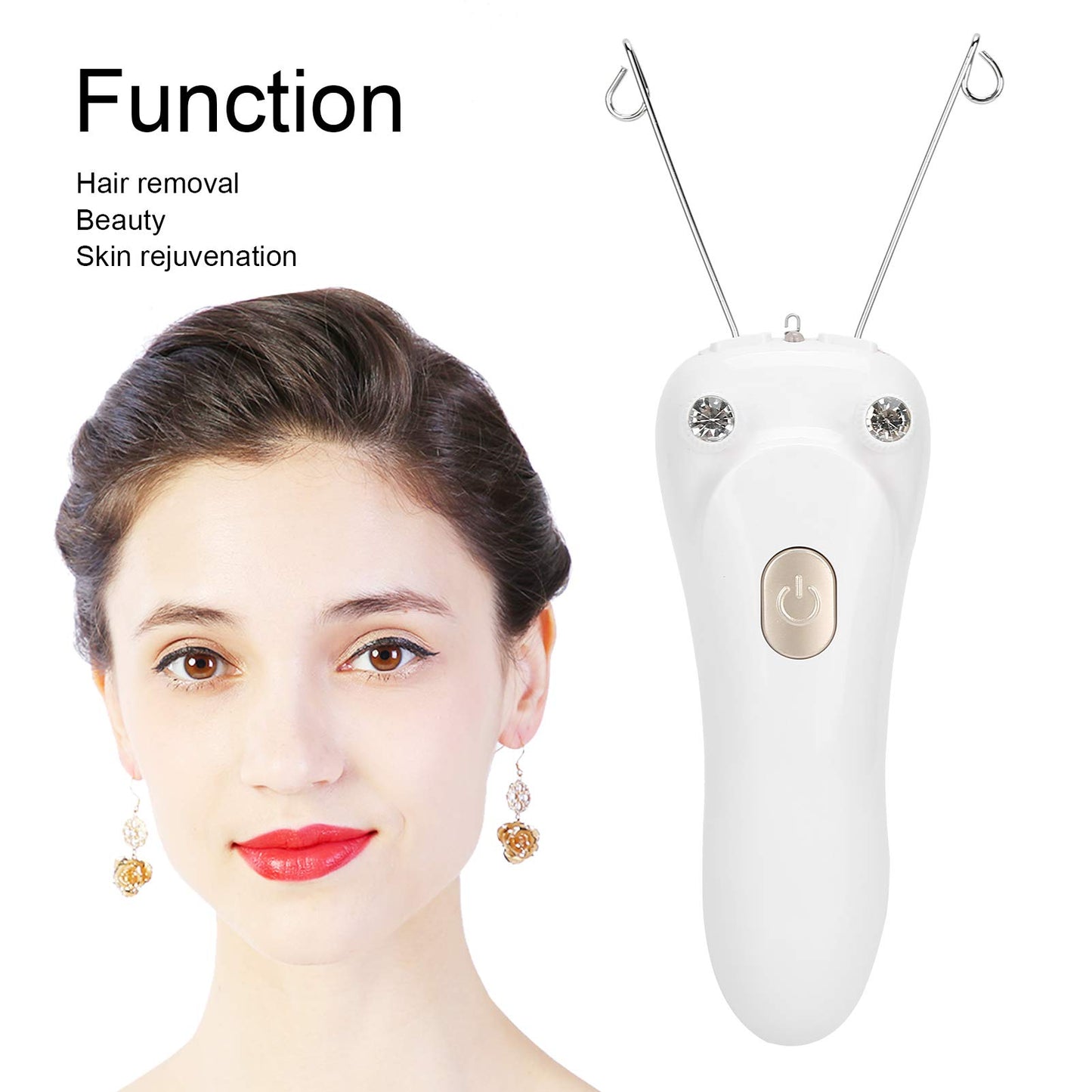 Threading Machine,Hair Removal for Face USB Rechargeable Cordless Epilator, Upper Lip, Chin, Body - Gentle, Long-Lasting Hair Removal Tool with Cotton Beauty and Personal Care Yosoo Health Gear