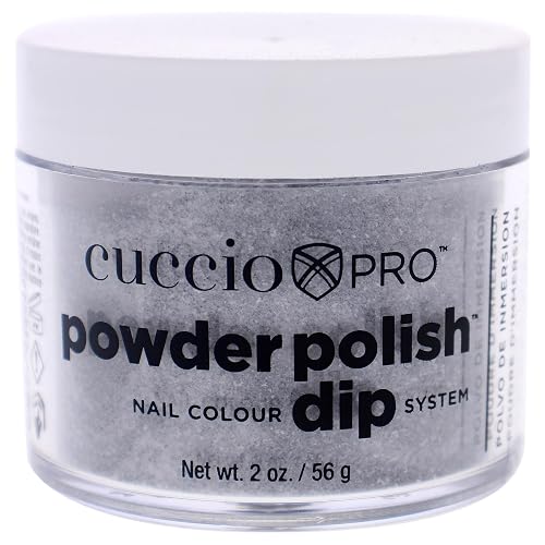 Cuccio Pro Powder Polish Dip, Black Glitter, Nail Lacquer for Manicures & Pedicures, Easy & Fast Application/Removal, No LED/UV Light Needed Beauty & Personal Care Cuccio