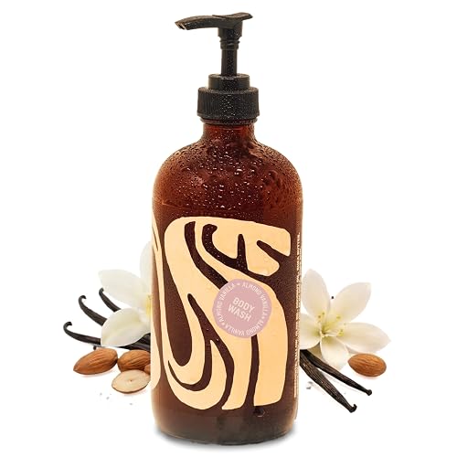 Local Revival Tallow and Honey Body Wash - Almond Vanilla - Beef Tallow with Honey, Olive Oil, Shea Butter and Jojoba Oil - Moisturizing Body Wash