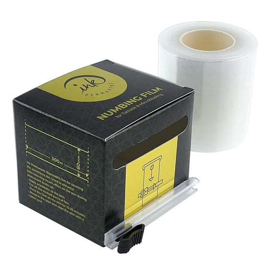 [1000 Feet Per Roll] 60mm Premium Numbing Preservative Film by Ink Permanent Plastic Wrap for Tattoos, Microblading, Lip Tattoo, Eyebrow Lamination