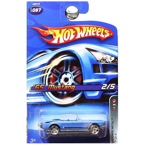 Hot Wheels 2006 Motown Metal 1965 Ford Mustang Convertible in Blue #87