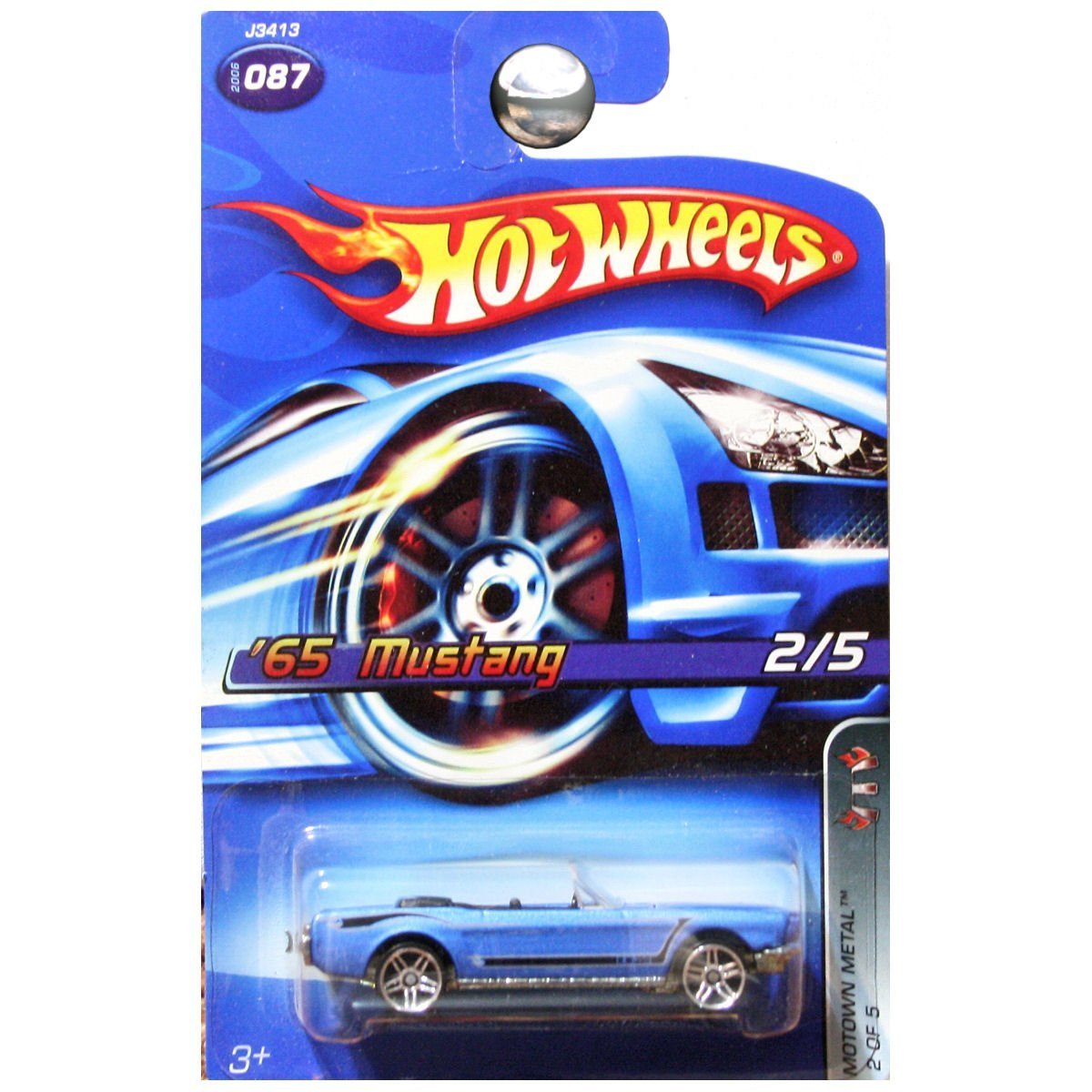 Hot Wheels 2006 Motown Metal 1965 Ford Mustang Convertible in Blue #87