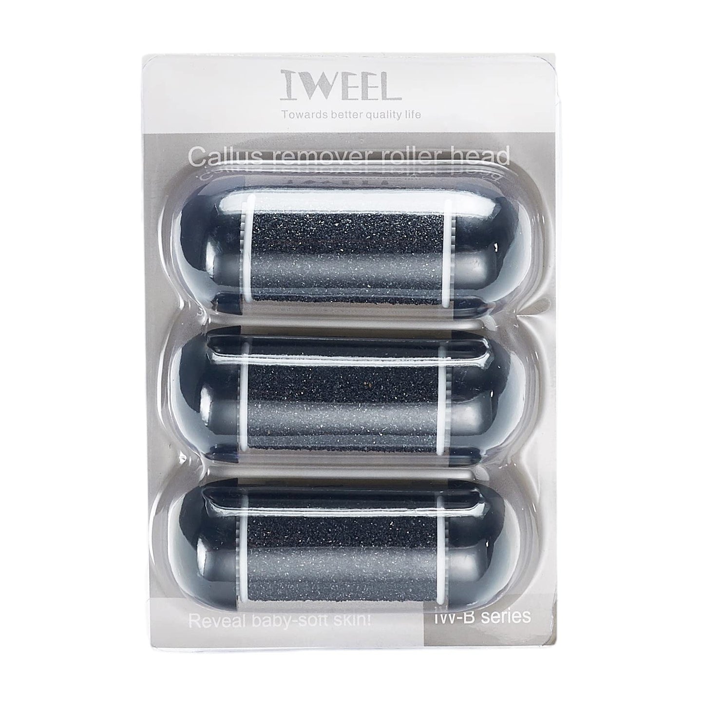 3 Coarse Replacement Roller Head for Model IW-9043 IW-9046 Electric Callus Remover Foot File Pedicure Tools for Feet Callus Shaver Pedicure kit