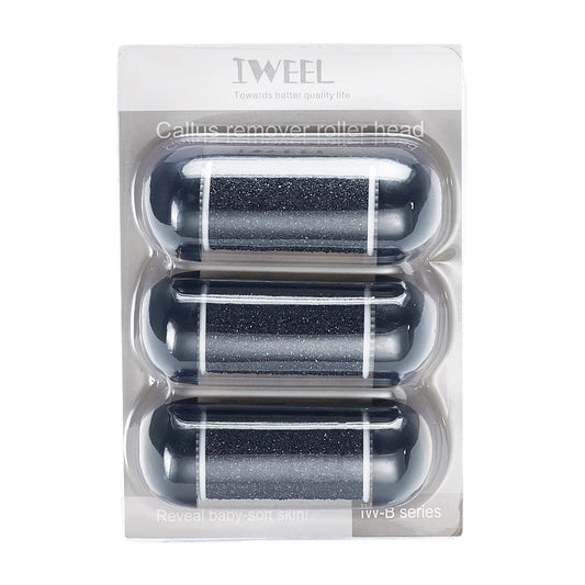 3 Coarse Replacement Roller Head for Model IW-9043 IW-9046 Electric Callus Remover Foot File Pedicure Tools for Feet Callus Shaver Pedicure kit Beauty & Personal Care IWEEL