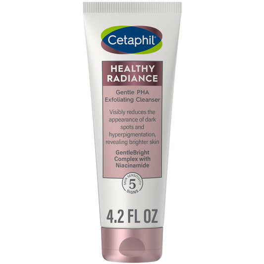 Cetaphil Face Wash, Healthy Radiance Gentle Exfoliating Cleanser, Visibly Reduces Look of Dark Spots and Hyperpigmentation, Designed for Sensitive