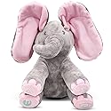 Dimple Kaia Peek A Boo Elephant Toy, Interactive Singing Stuffed Elephant Plush with Moving Ears, Musical Stuffed Animal for Babies and Toddlers,…