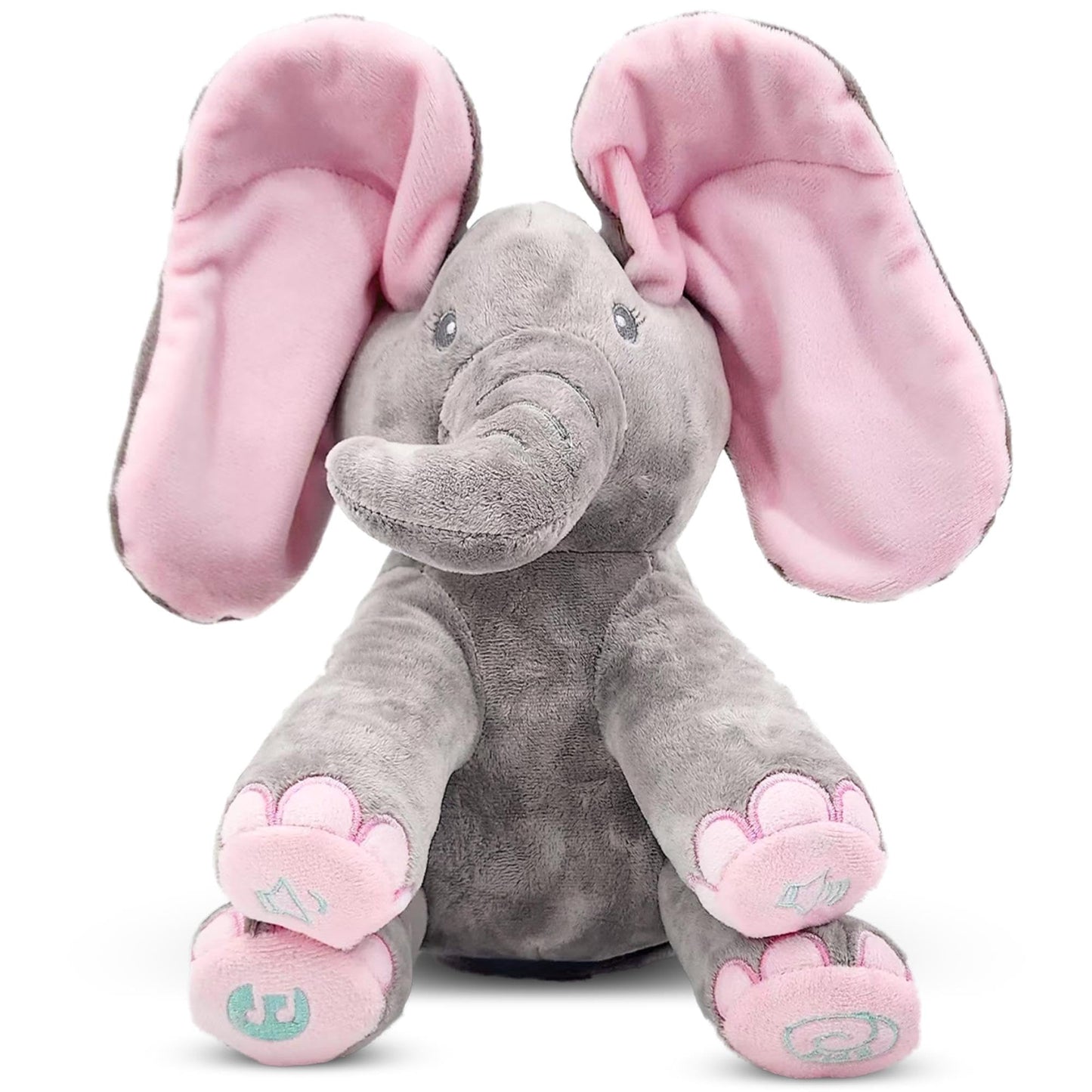 Dimple Kaia Peek A Boo Elephant Toy, Interactive Singing Stuffed Elephant Plush with Moving Ears, Musical Stuffed Animal for Babies and Toddlers,…