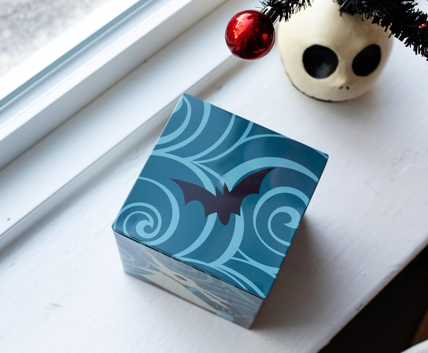 Disney The Nightmare Before Christmas Jack Skellington 4-Inch Tin Storage Box Cube Organizer with Lid | Basket Container, Cubby Cube Closet…