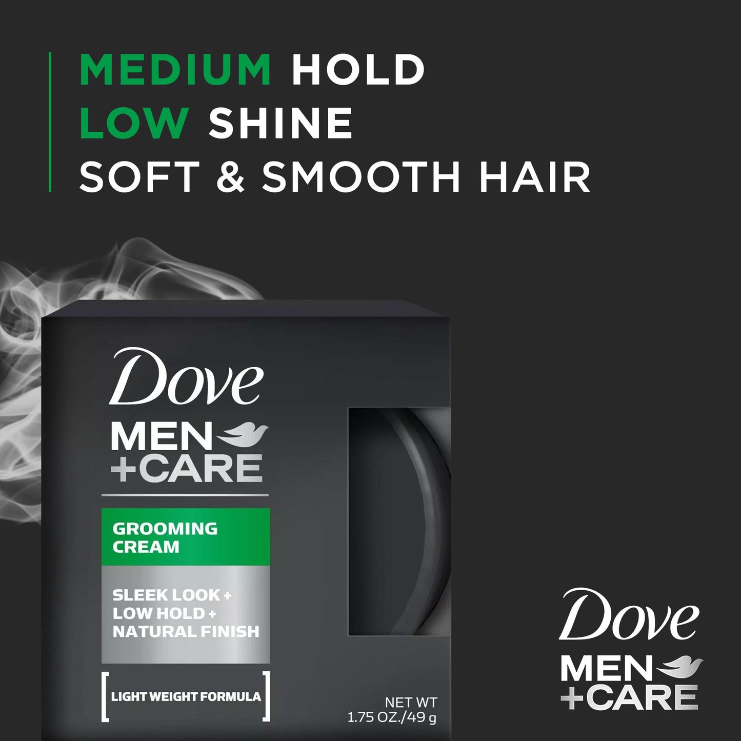 Dove Men+Care Grooming Cream, 3 Pack Hair Styling Cream for Men, Lightweight Formula, Defines and Conditions with Low Hold for Easy Styling