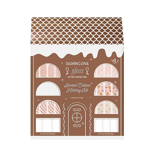 Dashing Diva Gloss Kit - Ginger Me Up - UV Free, Chip Resistant, Long Lasting Gel Nail Stickers - 3-Piece Manicure Set - Contains 46 Wraps, 2 Prep Beauty & Personal Care Dashing Diva