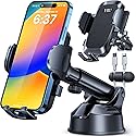 YRU [True Upgrade for Safety] Car Phone Holder Mount [Patent & Military-Grade] Dashboard Cell Phone Holder for Car Vent Windshield Phone Stand…
