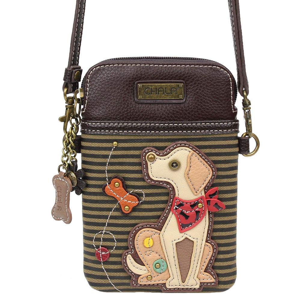 Chala Yellow Lab Cellphone Crossbody Handbag - Labrador Lab Mom