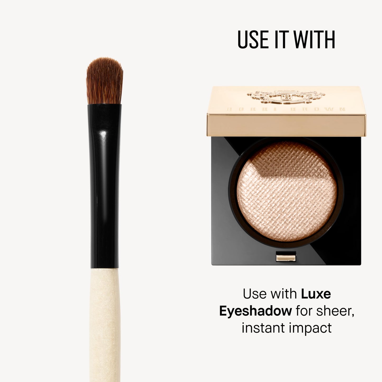 Bobbi Brown Eyeshadow Brush | Rounded, Beveled-Head Makeup Brush For Smooth Eyeshadow Application