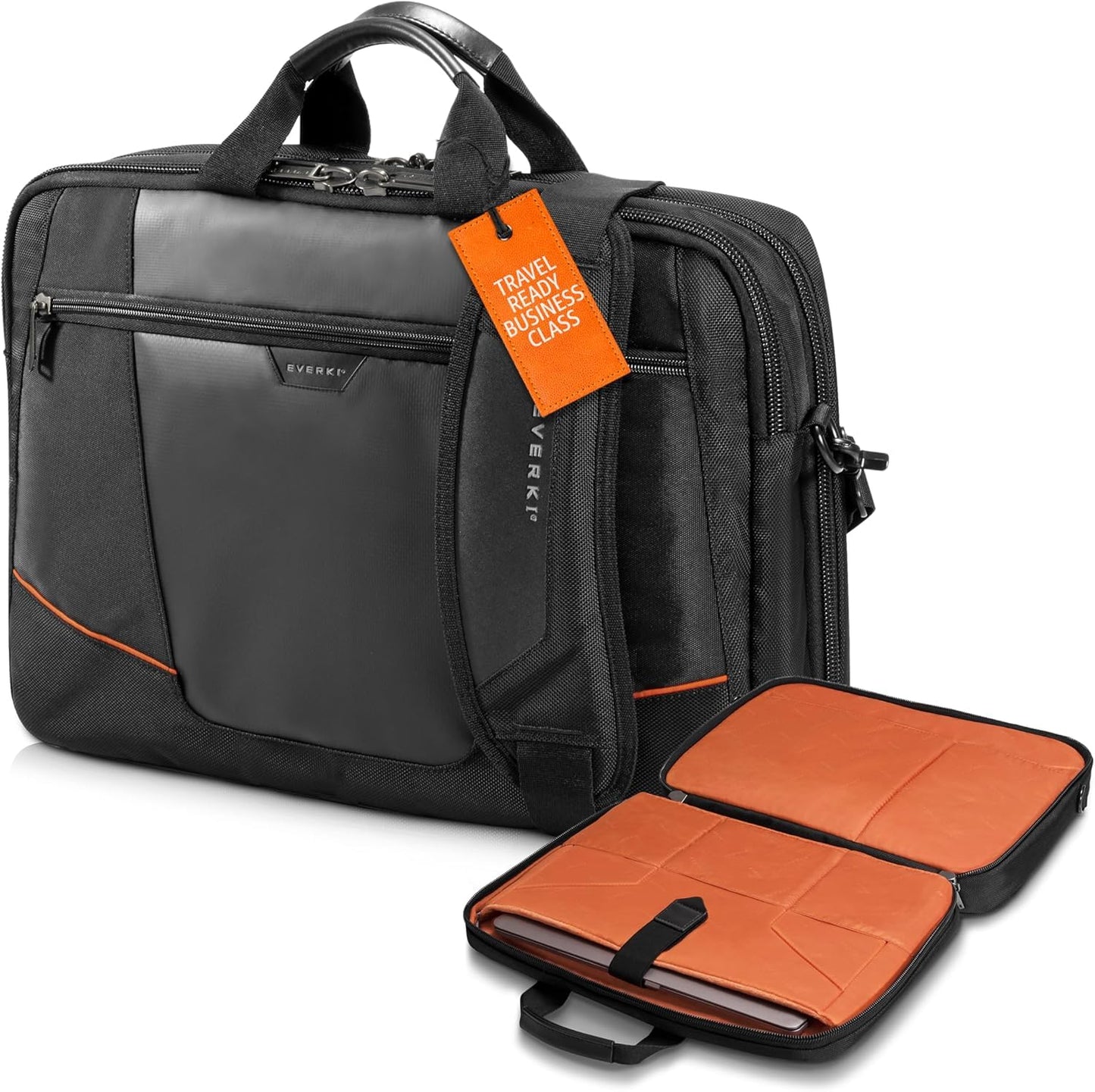 EVERKI Flight Business Laptop Briefcase Bag - Travel Checkpoint Friendly & Heavy Duty Laptop Briefcases for Men, Business Travel Bag with Lap top