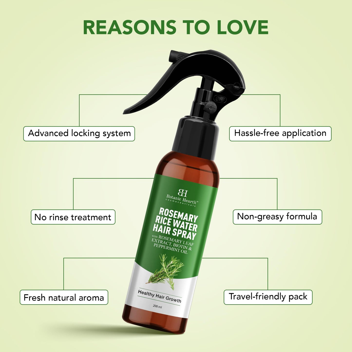 Botanic Hearth Rosemary & Rice Water Leave In Conditioner Hair Spray Bottle for Hair Growth, 6.8 Fl Oz, Root Enhncer, Korean Scalp Treatment Beauty and Personal Care Botanic Hearth