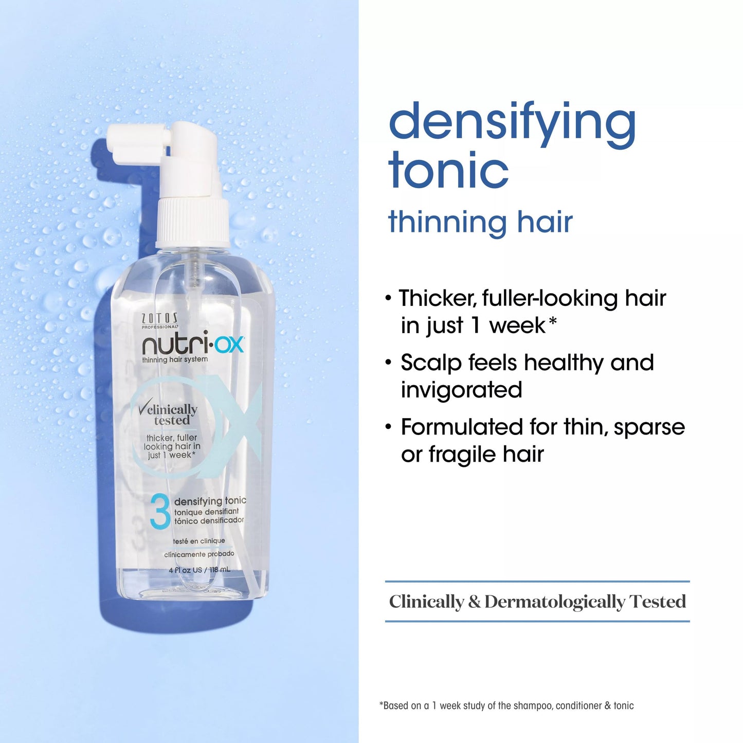 NUTRI-OX Starter Kit for Color-Treated Thinning Hair | Thicker, Fuller-Looking Hair | Peppermint | Clinically & Dermatologically Tested | 30 Day