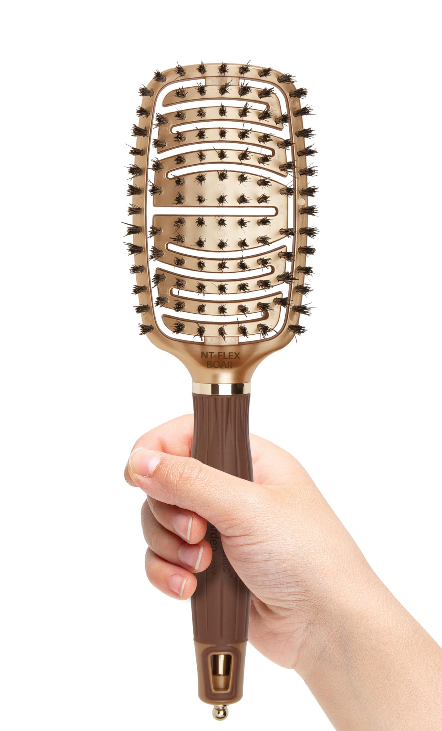 Olivia Garden NanoThermic Ceramic + Ion Flex Scalp-Hugging & Vented Hair Brush NT-FLEXBR (Boar)
