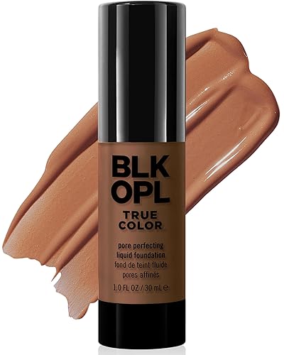 BLK/OPL TRUE COLOR Pore Perfecting Liquid Foundation, Au Chocolat - enriched with Vitamins C & E, paraben-free, fragrance-free, cruelty-free