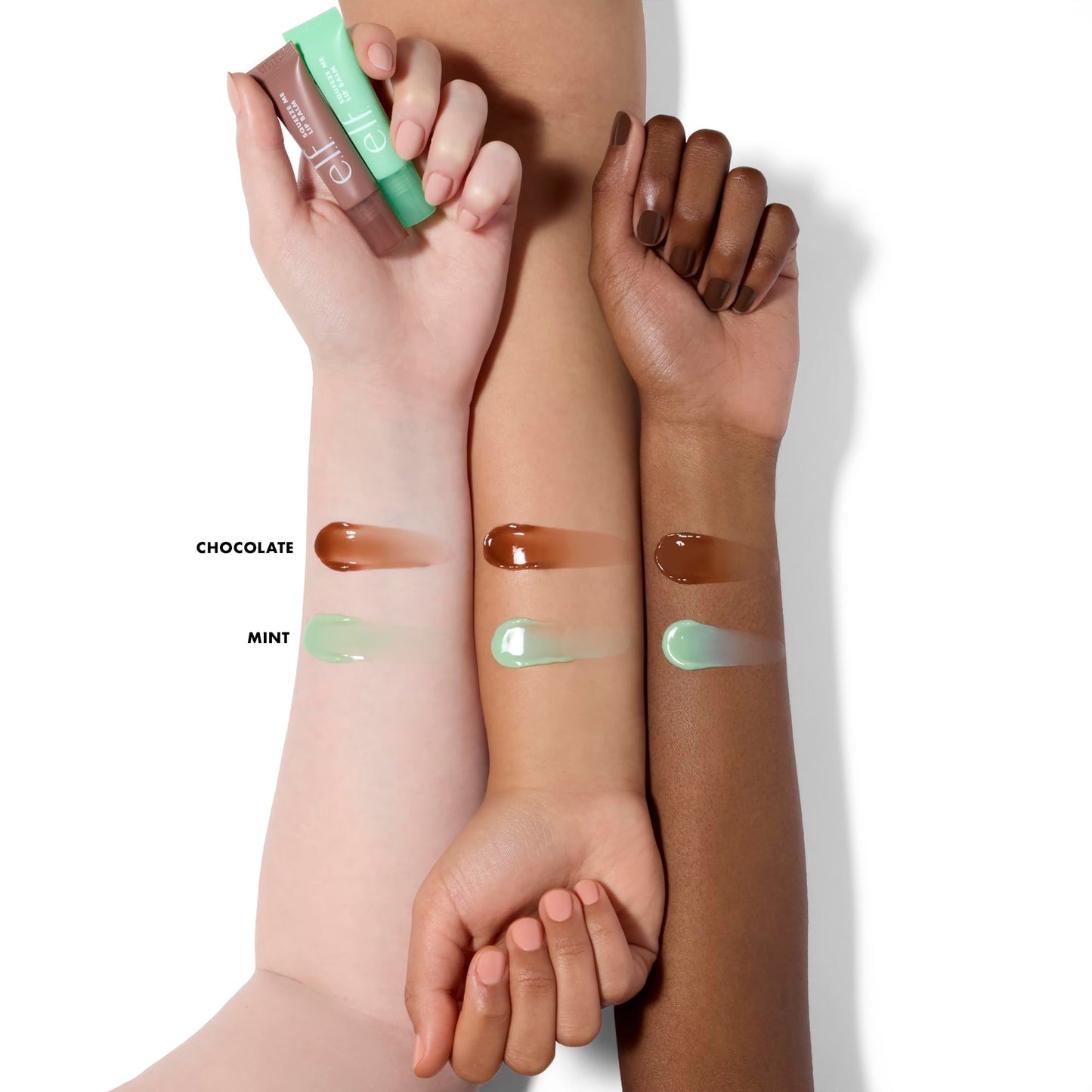 e.l.f. Squeeze Me More Lip Balm Duo, Moisturizing Balm For A Sheer Tint Of Color, Made With Hyaluronic Acid, Vegan & Cruelty-Free, Mint & Chocolate Beauty and Personal Care e.l.f.
