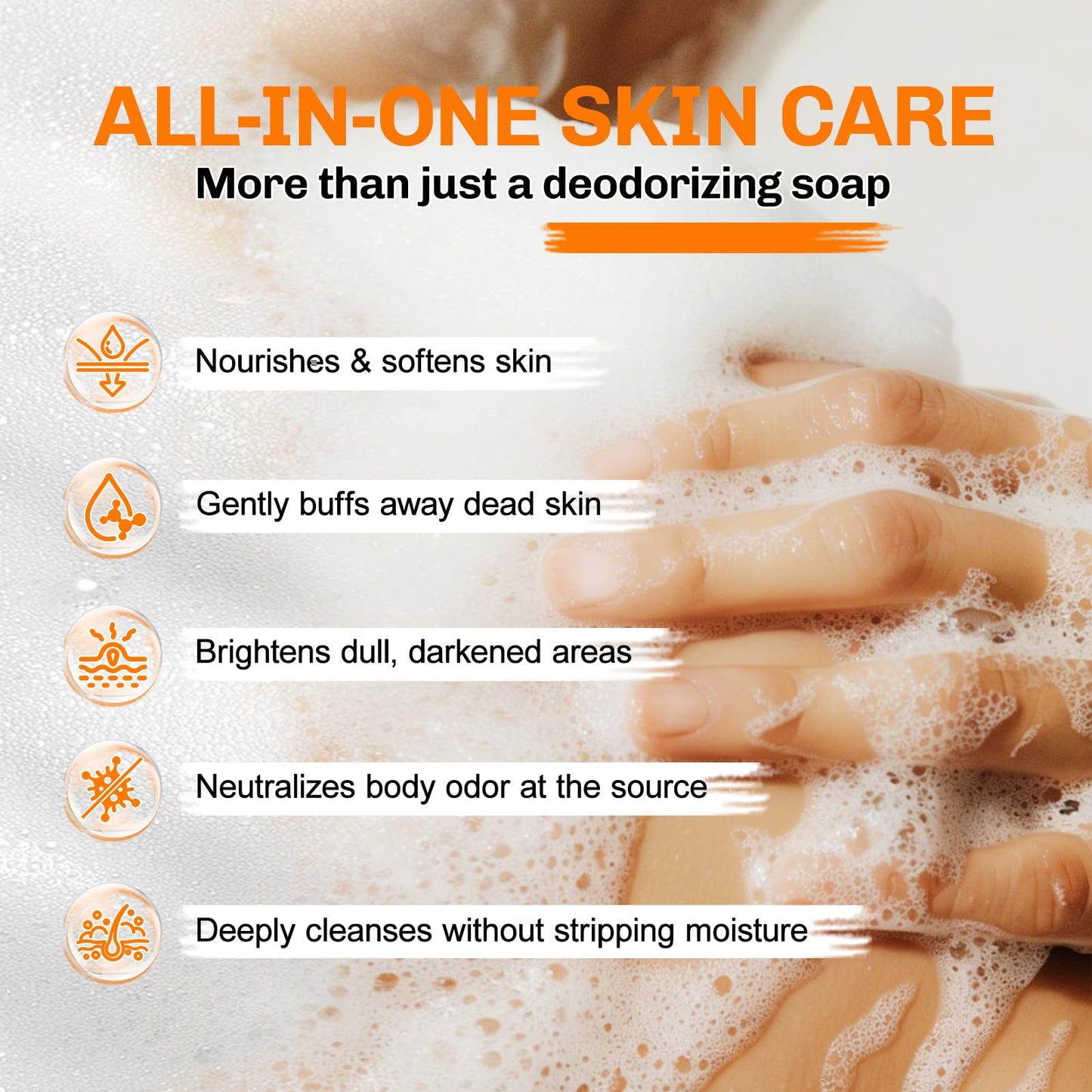 NXPPYY 5 Pcs Persimmon Soap for Old People Smell, Persimmon Soap Bar for Body Odor Control, Natural Organic Deodorant Body Wash Soap for Women & Men Beauty and Personal Care NXPPYY