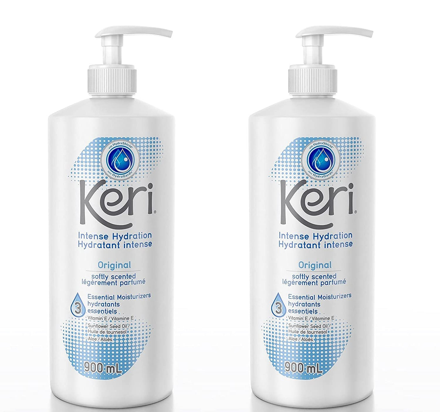 Keri Lotion Original Intense Hydration Softly Scented, 900 mL, 2 Piece