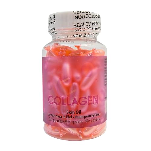 Amazing Shine Collagen Skin Oil Capsules, Topical Use Only, Single Use Twist Off Capsules, External Skin Oil, 90 Capsules