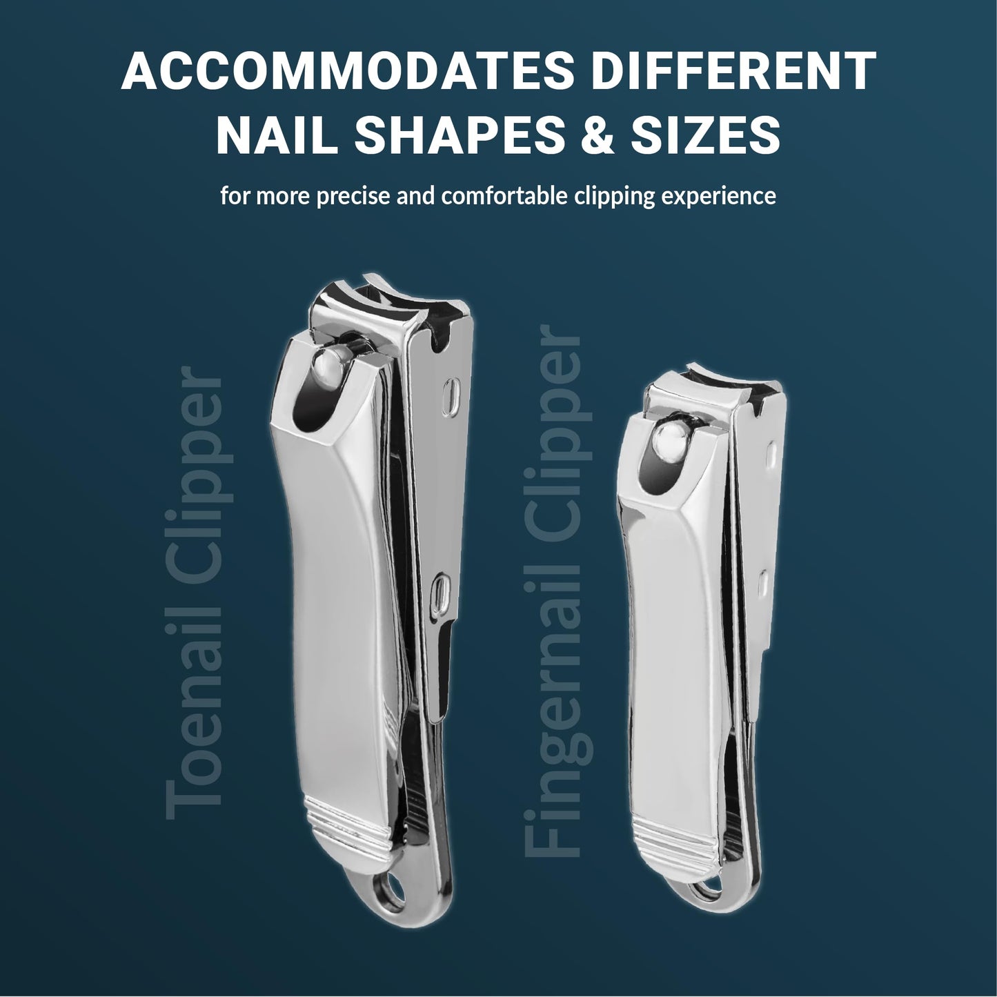 Alchemi Curved Blade Nail Clippers with Catcher, Surgical Sharp Fingernail & Toenail Clippers for Men Thick Nails, Heavy Duty No Splash Nail Cutters