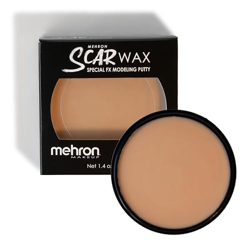 Mehron Scar Wax Special FX Modeling Putty | Moldable Soft Wax for Special FX | Made in the USA | Scar Wax SFX Makeup for Creating Fake Scars, Fake