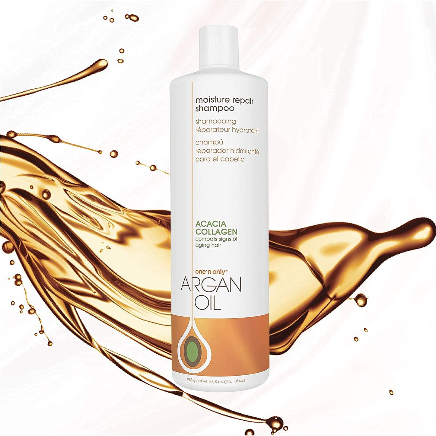 One 'n Only Moisture Repair Shampoo with Argan Oil, Rebalances Hair Moisture Levels, Adds Volume and Shine, Repairs Damage from Chemicals and Heat