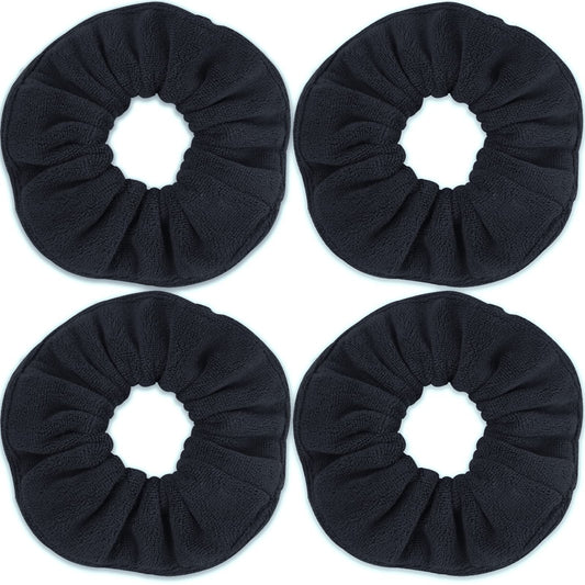 IVARYSS Super Towel Scrunchies for Drying Hair, Absorbent and Soft Microfiber for Frizz Free, Large Thick Ponytail Holder Wet Hair Accessories