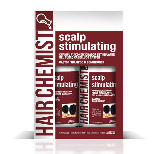 Hair Chemist Scalp Stimulating Castor Oil Shampoo 33.8 oz. & Conditioner 33.8 oz. Set - 2-PC Gift Box - Castor Oil Hair Shampoo and Castor Oil Hair Beauty & Personal Care Hair Chemist