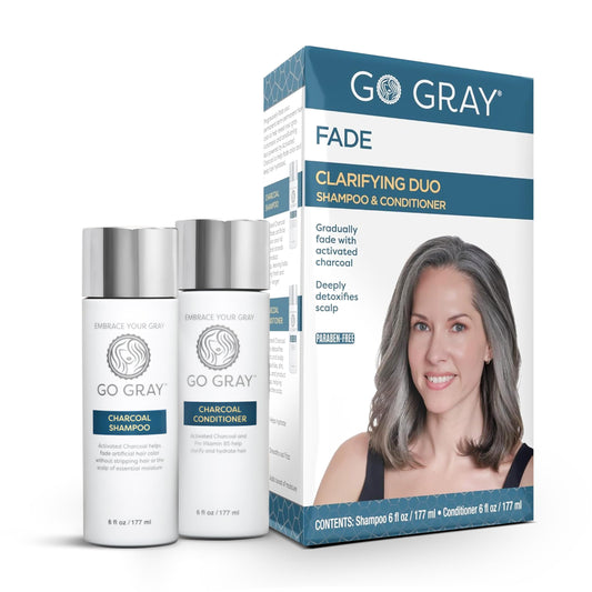 Go Gray Treatment System (Fade), Clarifying Duo Shampoo & Conditioner Helps Gradually Fade Permanent and Semi-Permanent Hair Color Beauty & Personal Care Go Gray