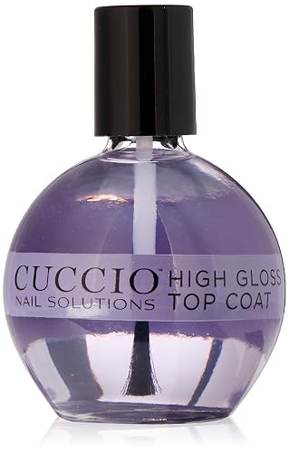 Cuccio Colour High Gloss Nail Top Coat - Developed With UV Absorbers To Help Protect The Nail Colour - Flexible Chip Resistant Protective Coating Beauty & Personal Care Cuccio
