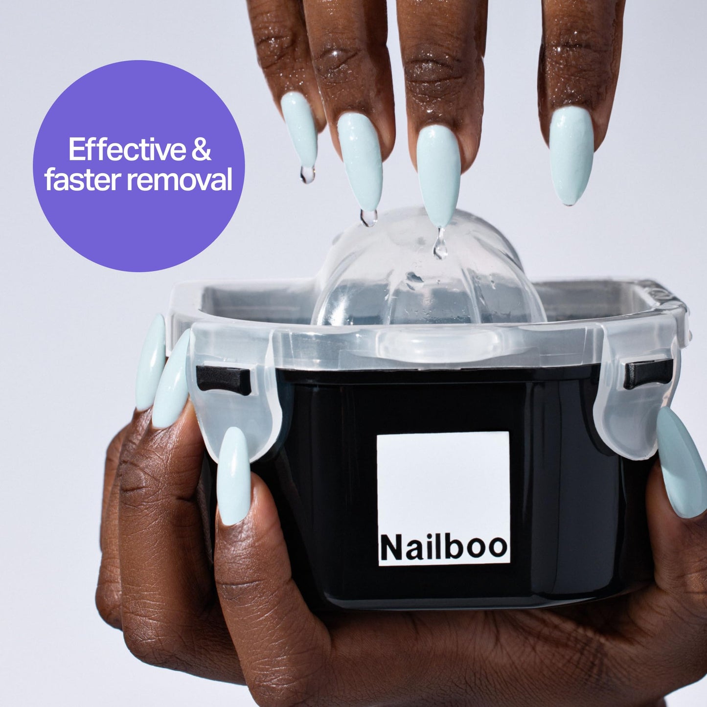Nailboo 100% Acetone Nail Polish Remover, Gel Polish Remover for Nails, Pure Acetone Polish and Dip Powder Remover, Nail Salon Quality Removal, 16 Fl