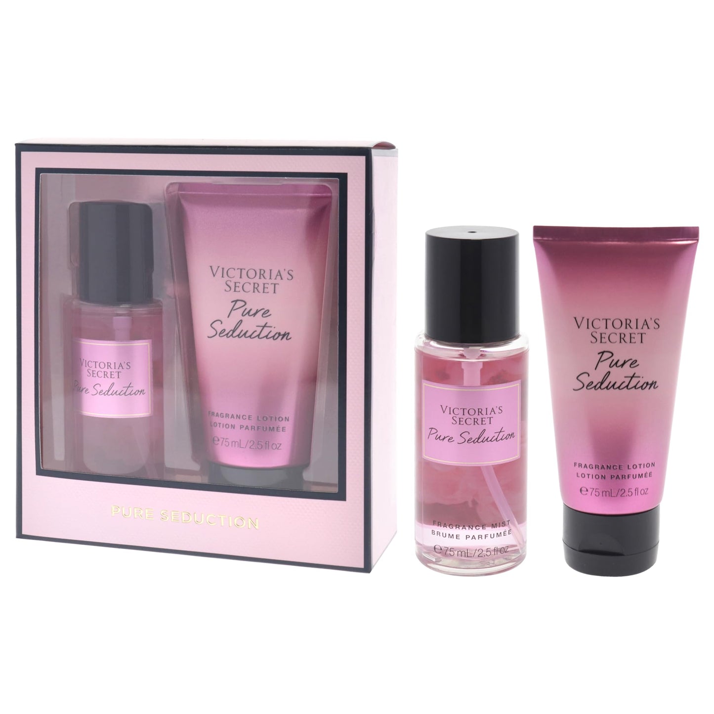 Pure Seduction Set by Victorias Secret for Women - 2 Pc Gif Set 2.5oz Fragance Mist, 2.5oz Fragance Lotion