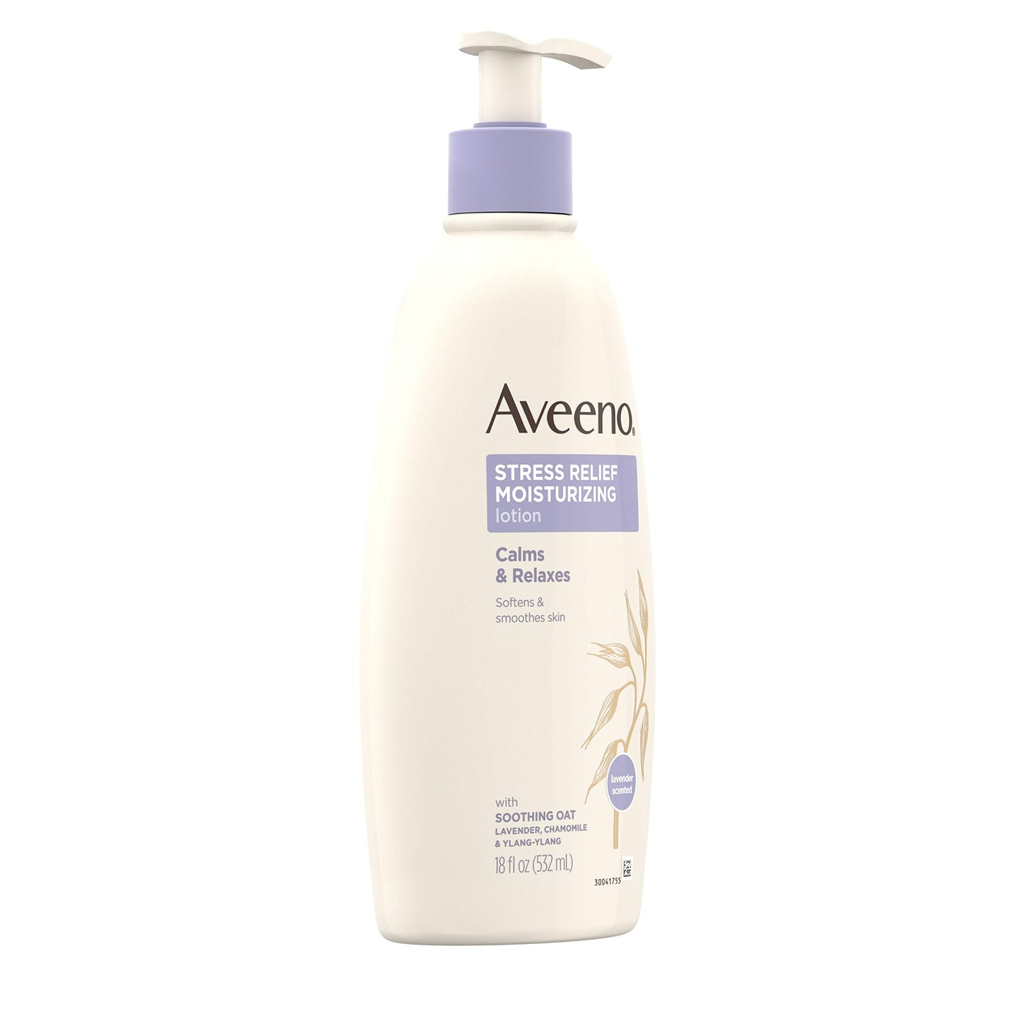 Aveeno Stress Relief Moisturizing Body Lotion with Lavender, Natural Oatmeal & Chamomile & Ylang-Ylang Essential Oils to Calm & Relax, Non-Greasy