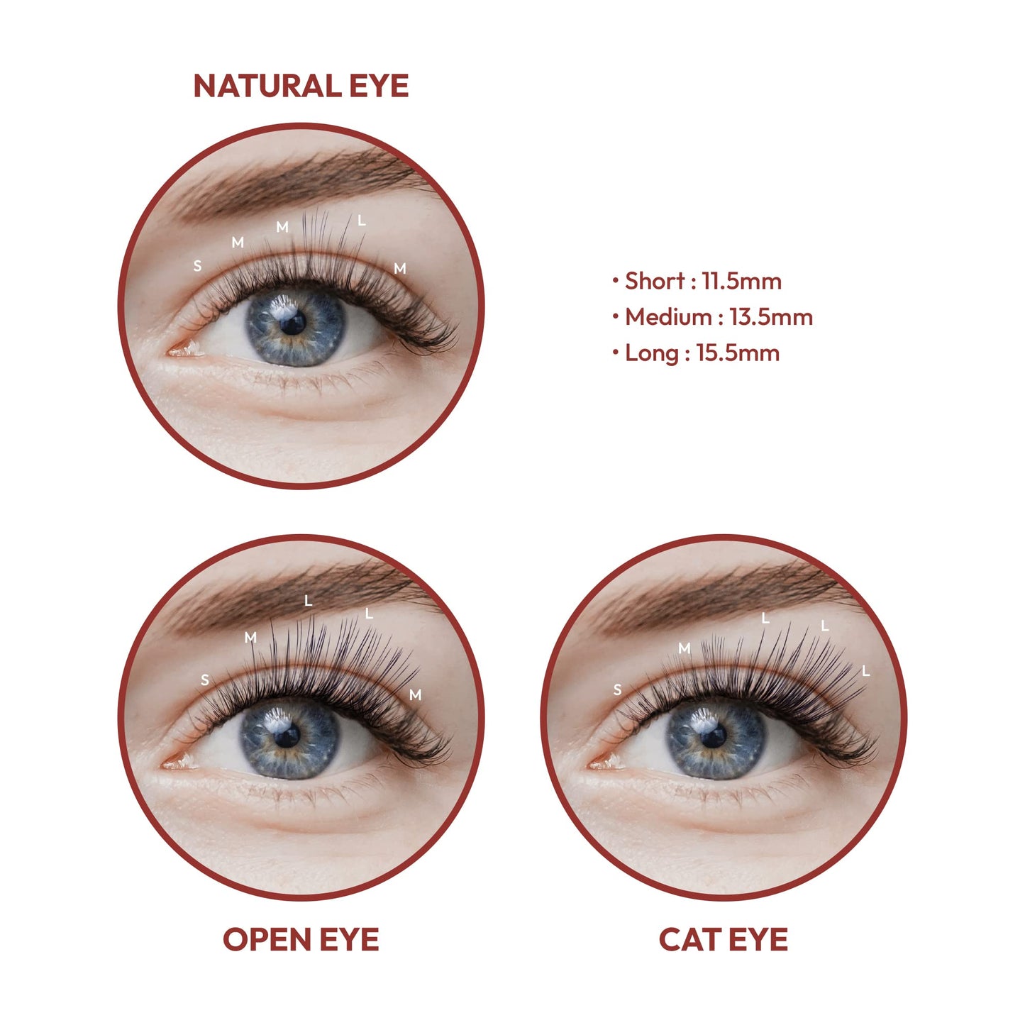 iENVY False Eyelashes Deep C Curl Individual Lashes Natural Finish Eyelash (Long)
