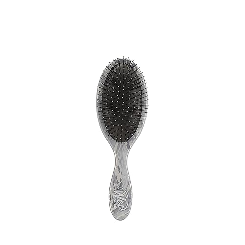 Wet Brush Original Detangler Brush - Metallic Marble, Silver - All Hair Types - Ultra-Soft IntelliFlex Bristles Glide Through Tangles with Ease