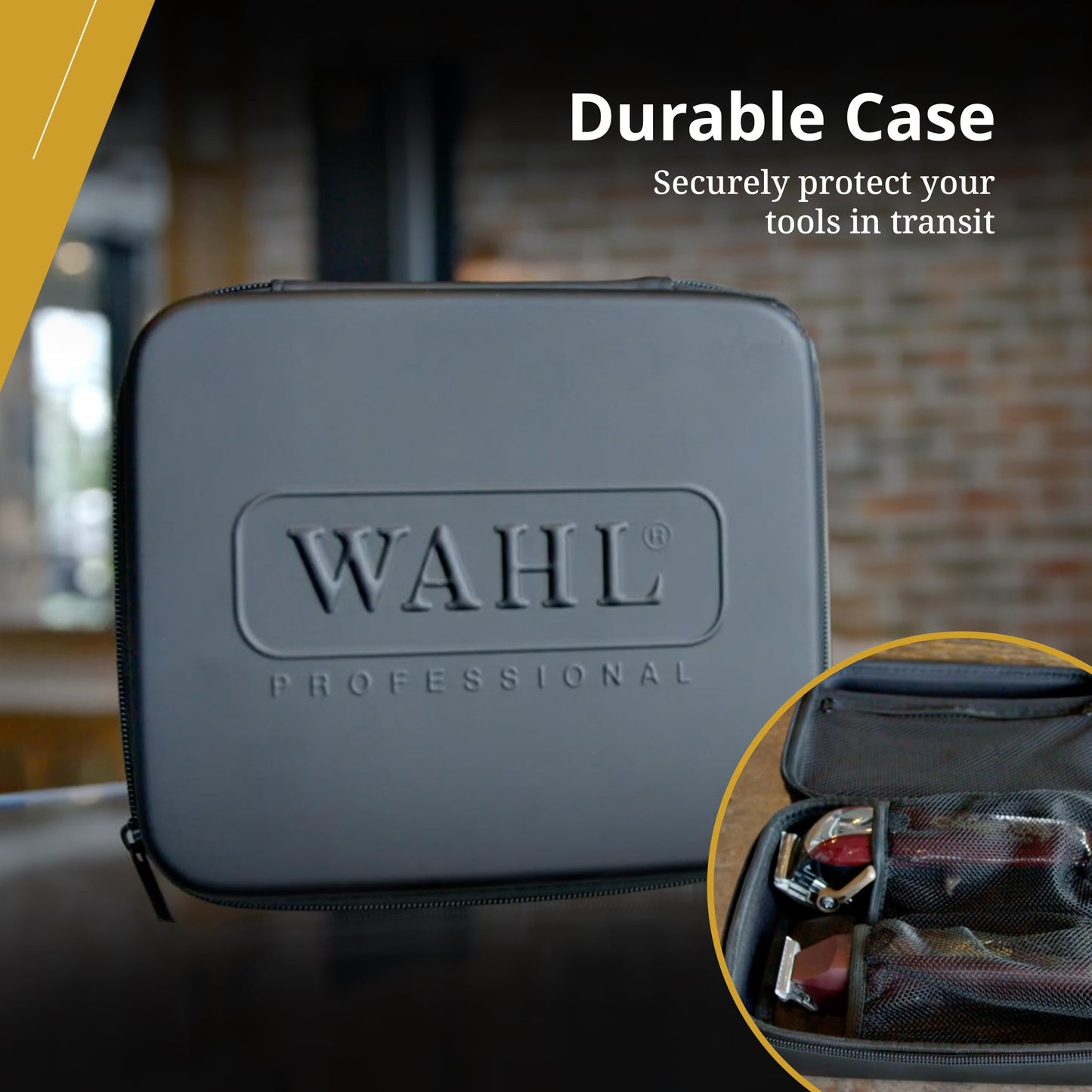 Wahl Professional Travel Storage Case Durable Compact With Secure Zipper For Grooming Tools