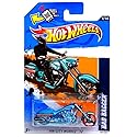 Hot Wheels 2012 HW City Works Bad Bagger Motorcycle Bike Blue Green Teal
