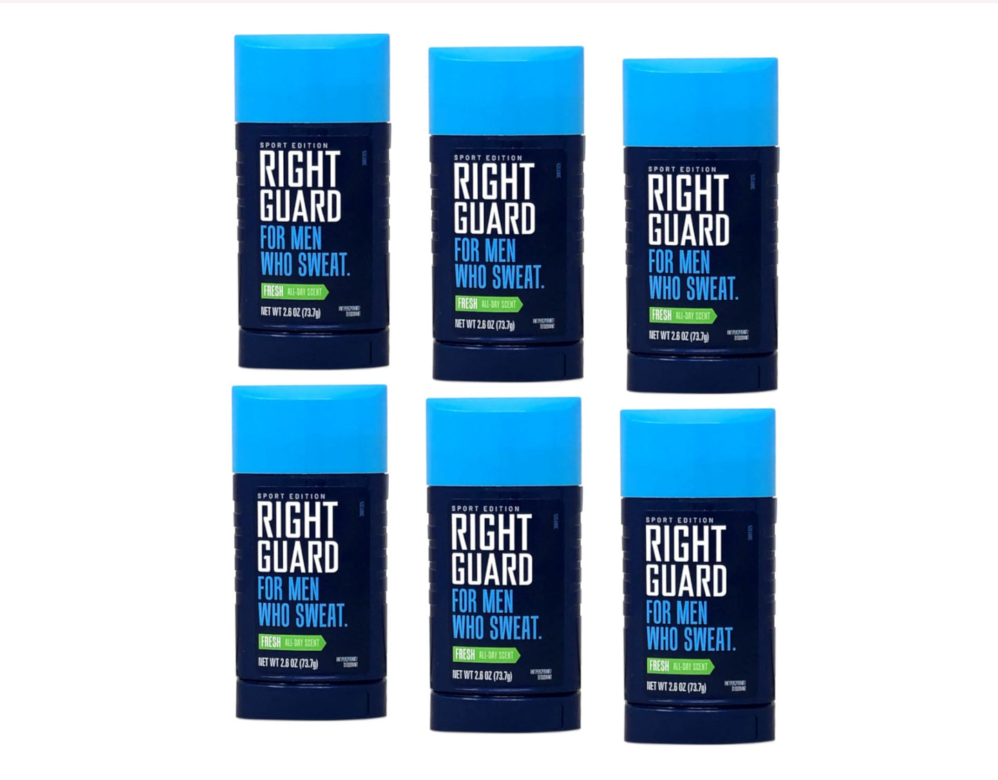 Right Guard Sport Antiperspirant Up To 48HR, Fresh, 2.6 Oz (Pack of 6)