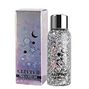 JUDEWY Body Glitter Gel, Face Glitter Body Glitter Glitter Liquid Eyeshadow, Face Hair Nail Glitter, Holographic Makeup Festival Glitter Makeup (02)