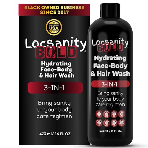 Locsanity BOLD 3-in-1 Men’s Hydrating Face, Body, and Hair Wash Beauty & Personal Care Locsanity