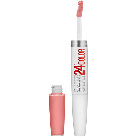 Maybelline Super Stay 24, 2-Step Liquid Lipstick Makeup, Long Lasting Highly Pigmented Color with Moisturizing Balm, All Night Apricot, Nude Orange, 1 Beauty & Personal Care MAYBELLINE