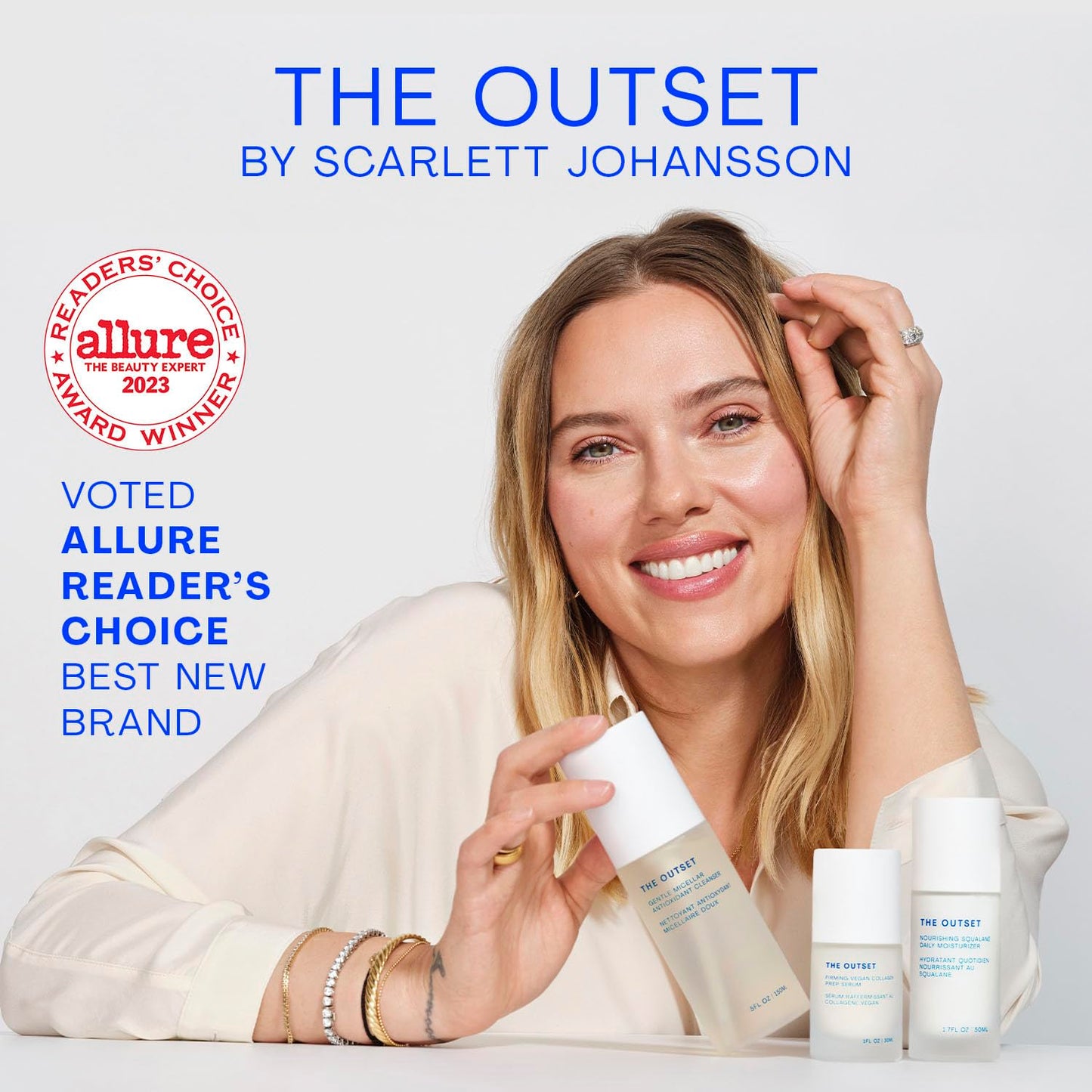 The Outset Vitamin C Eye Cream, Brightening, Hydrating & Wrinkle-Reducing for Fine Lines & Expression Wrinkles, Gentle, Fragrance-Free, Clean, Vegan
