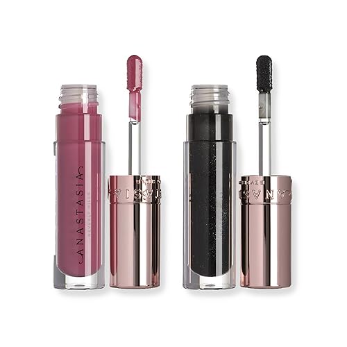 Anastasia Beverly Hills Mini Lip Gloss Duo - High-Pigment Scented Lip Lacquer Set for Volumized, Shimmering, and Luminous Lips - Pulse + Phantom