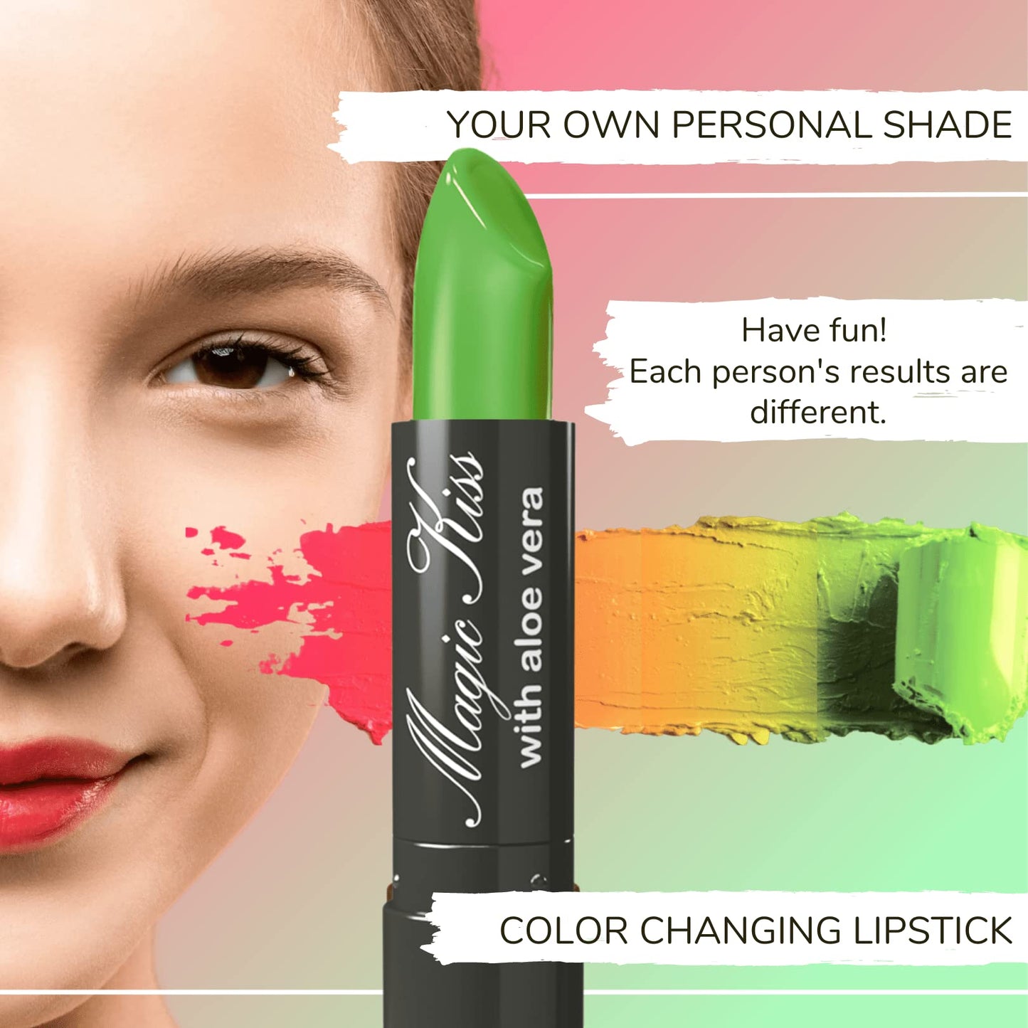 Magic Kiss Color Changing Matte Lipstick set, Long Lasting Nutritious Lips Moisturizer Magic Temperature Color Change Lip Balm with Aloe Vera PH