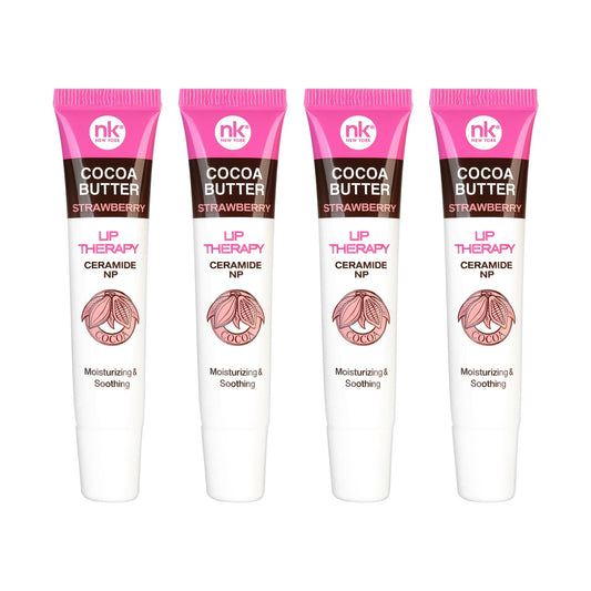 Nicka K New York Lip Therapy, Cocoa Butter, Shea Butter, Vanilla (AMZ077-ACS4PK)