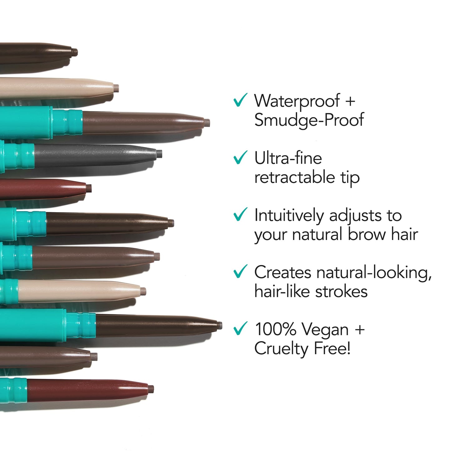 Thrive Causemetics Infinity Waterproof Eyebrow Pencil, Retractable Brow Pencil with Hyaluronic Acid, Shea Butter, Dual Ended Eyebrow Brush Spoolie Beauty and Personal Care Thrive Causemetics