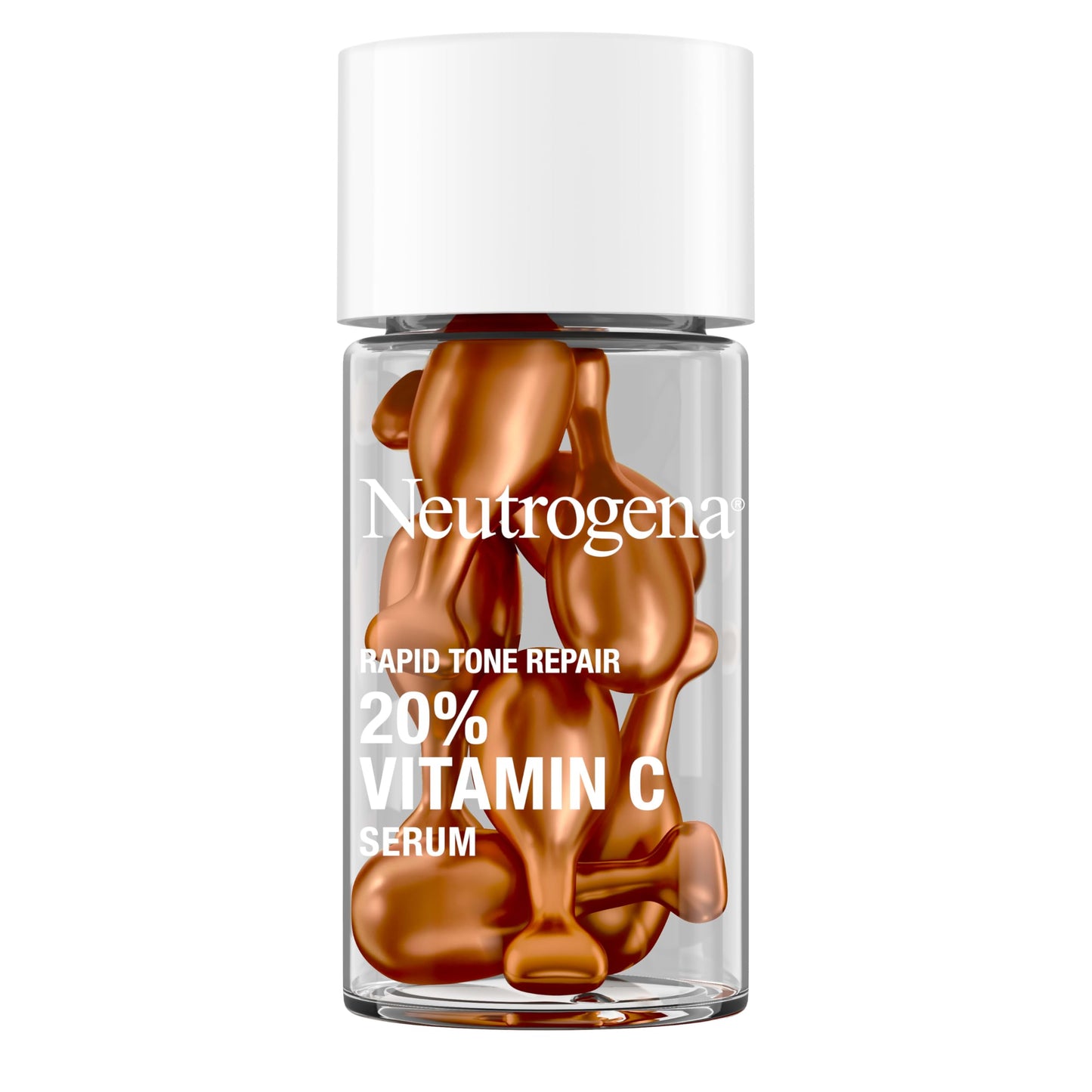Neutrogena Rapid Tone Repair 20% Vitamin C Face Serum Capsules, Daily Facial Serum with Vitamin C to Help Brighten Skin Tone & Reduce Look of Dark